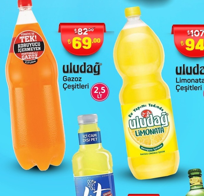 Uludağ Gazoz Çeşitleri 2.5 Lt