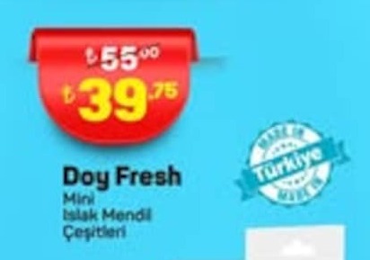Doy Fresh Mini Islak Mendil Çeşitleri