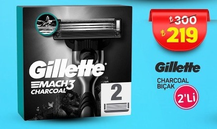 Gillette Mach3 Charcoal Bıçak 2'Li