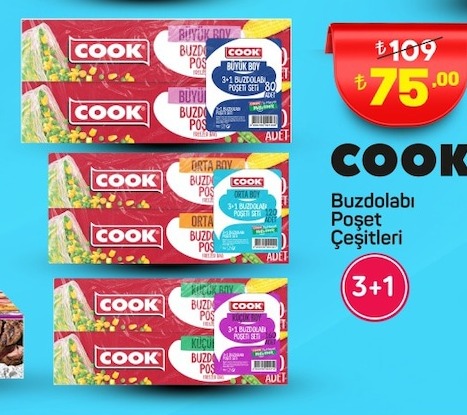 Cook Buzdolabı Poşeti Çeşitleri 3+1