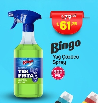Bingo Tek Fista Yag Cozucu Sprey 900 Ml