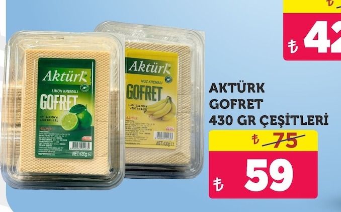 Aktürk Gofret 430 Gr Çeşitleri