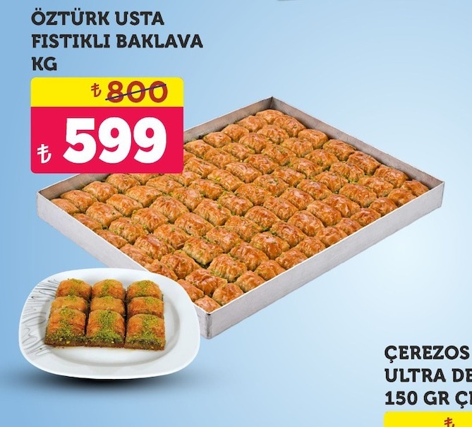 Öztürk Usta Fıstıklı Baklava Kg