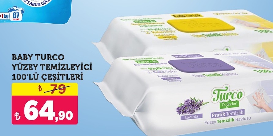 Baby Turco Yüzey Temizleyici 100'Lü Çeşitleri
