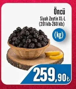 Öncü Siyah Zeytin Xl-L (201 Klb-260 Klb)