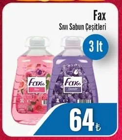 Fax Sıvı Sabun Çeşitleri 3 Lt