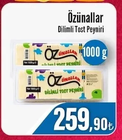 Özünallar Dilimli Tost Peyniri 1000 G