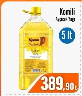 Komili Ayçiçek Yağı 5 Lt