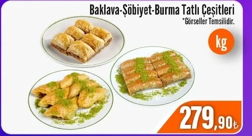 Baklava-Şöbiyet-Burma Tatlı Çeşitleri Kg