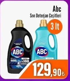 Abc Sıvı Deterjan Çeşitleri 3 Lt