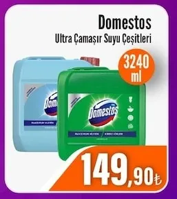 Domestos Ultra Çamaşır Suyu Çeşitleri 3240 Ml