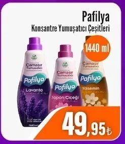 Pafilya Konsantre Yumuşatıcı Çeşitleri 1440 Ml
