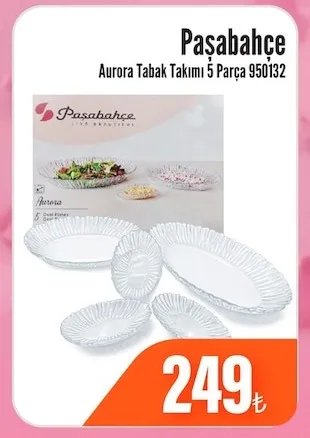 Paşabahçe Aurora Tabak Takımı 5 Parça 950132