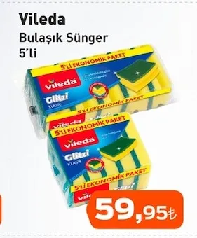 Vileda Bulaşık Sünger 5'Li