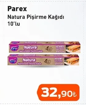 Parex Natura Pişirme Kağıdı 10'Lu