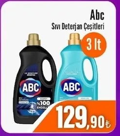 Abc Sıvı Deterjan Çeşitleri 3 Lt