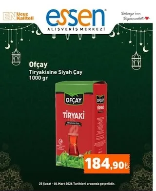 Ofçay Tiryaki Siyah Çay 1000 Gr