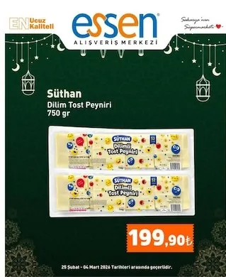 Süthan Dilim Tost Peyniri 750 Gr