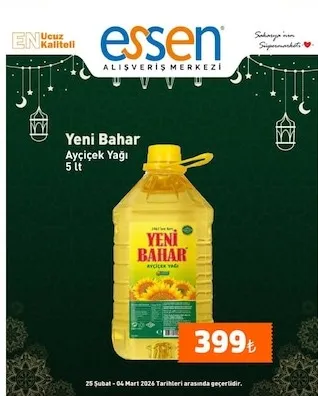 Yeni Bahar Ayçiçek Yağı 5 Lt