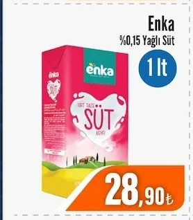 Enka %0,15 Yağlı Süt 1 Lt