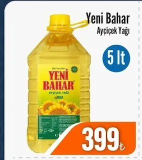 Yeni Bahar Ayçiçek Yağı 5 Lt