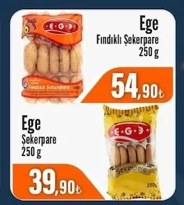 Ege Fındıklı Şekerpare 250 G