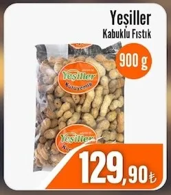 Yeşiller Kabuklu Fıstık 900 G