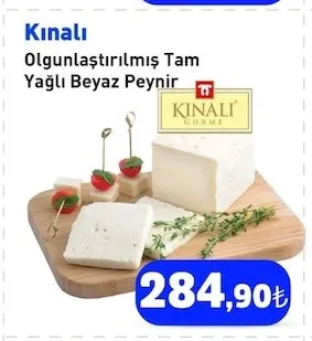 Kınalı Olgunlaştırılmış Tam Yağlı Beyaz Peynir