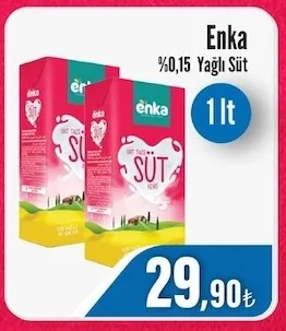 Enka %0,15 Yağlı Süt 1 Lt