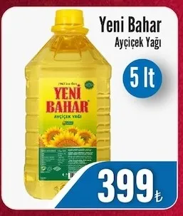 Yeni Bahar Ayçiçek Yağı 5 Lt