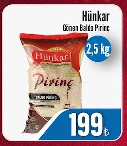Hünkar Gönen Baldo Pirinç 2,5 Kg
