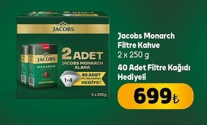 Jacobs Monarch Filtre Kahve 2 X 250 G