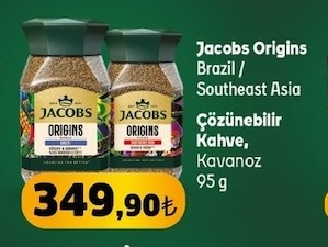 Jacobs Origins Brazil / Southeast Asia Çözünebilir Kahve, Kavanoz 95 G