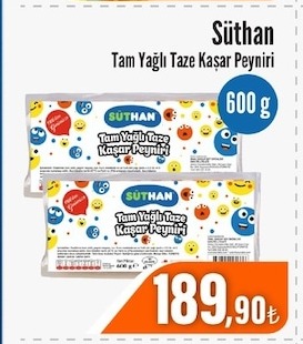 Süthan Tam Yağlı Taze Kaşar Peyniri 600 G