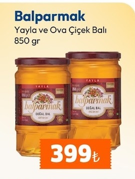 Balparmak Yayla Ve Ova Çiçek Balı 850 Gr