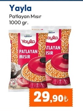 Yayla Patlayan Mısır 1000 Gr