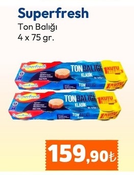 Superfresh Ton Balığı 4 X 75 Gr