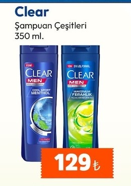 Clear Şampuan Çeşitleri 350 Ml.