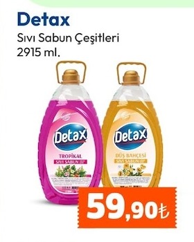 Detax Sıvı Sabun Çeşitleri 2915 Ml.