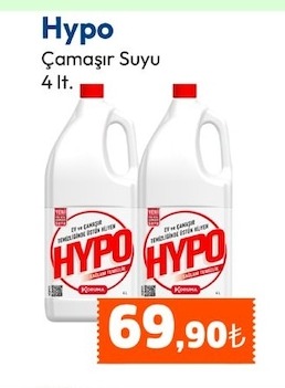 Hypo Çamaşır Suyu 4 Lt