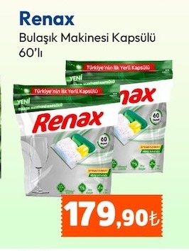 Renax Bulaşık Makinesi Kapsülü 60'Lı