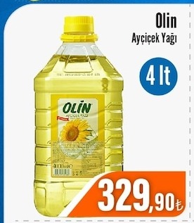Olin Ayçiçek Yağı 4Lt