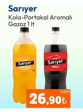 Sariyer Kola-Portakal Aromalı Gazoz 1 Lt
