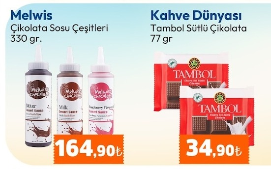 Melwis Çikolata Sosu Çeşitleri 330 Gr.