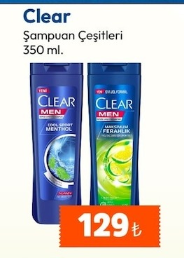 Clear Men Cool Sport Menthol Şampuan Çeşitleri 350 Ml
