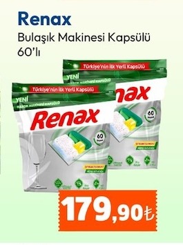 Renax Bulaşık Makinesi Kapsülü 60'Lı