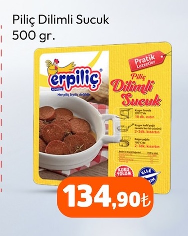 Erpiliç Piliç Dilimli Sucuk 500 Gr.