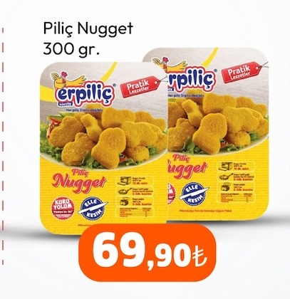 Erpiliç Piliç Nugget 300 Gr.