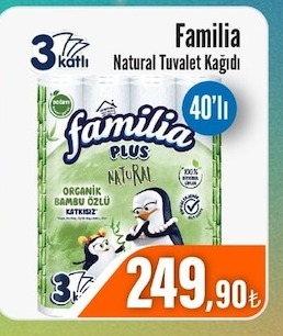 Familia Natural Tuvalet Kağıdı 40'Lı