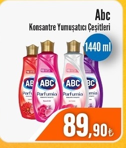 Abc Konsantre Yumuşatıcı Çeşitleri 1440Ml